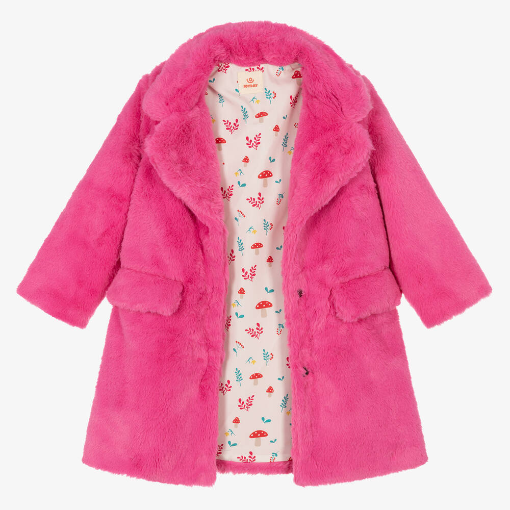 Joyday-Розовая шуба из искусственного меха | Childrensalon