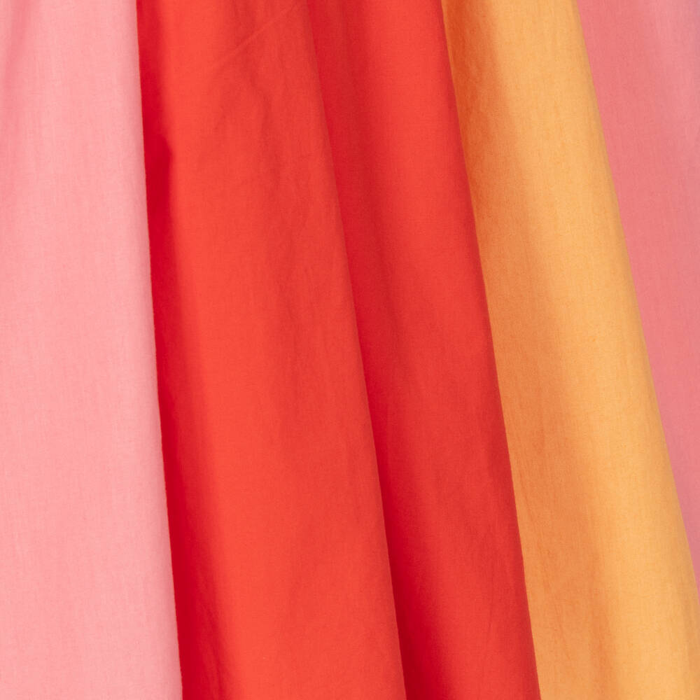 Joyday-Girls Red & Pink Cotton Dress | Childrensalon