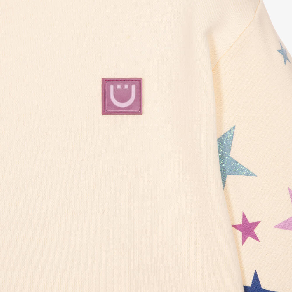 Joyday-Girls Star Print Sweatshirt Dress in Organic Cotton | Childrensalon