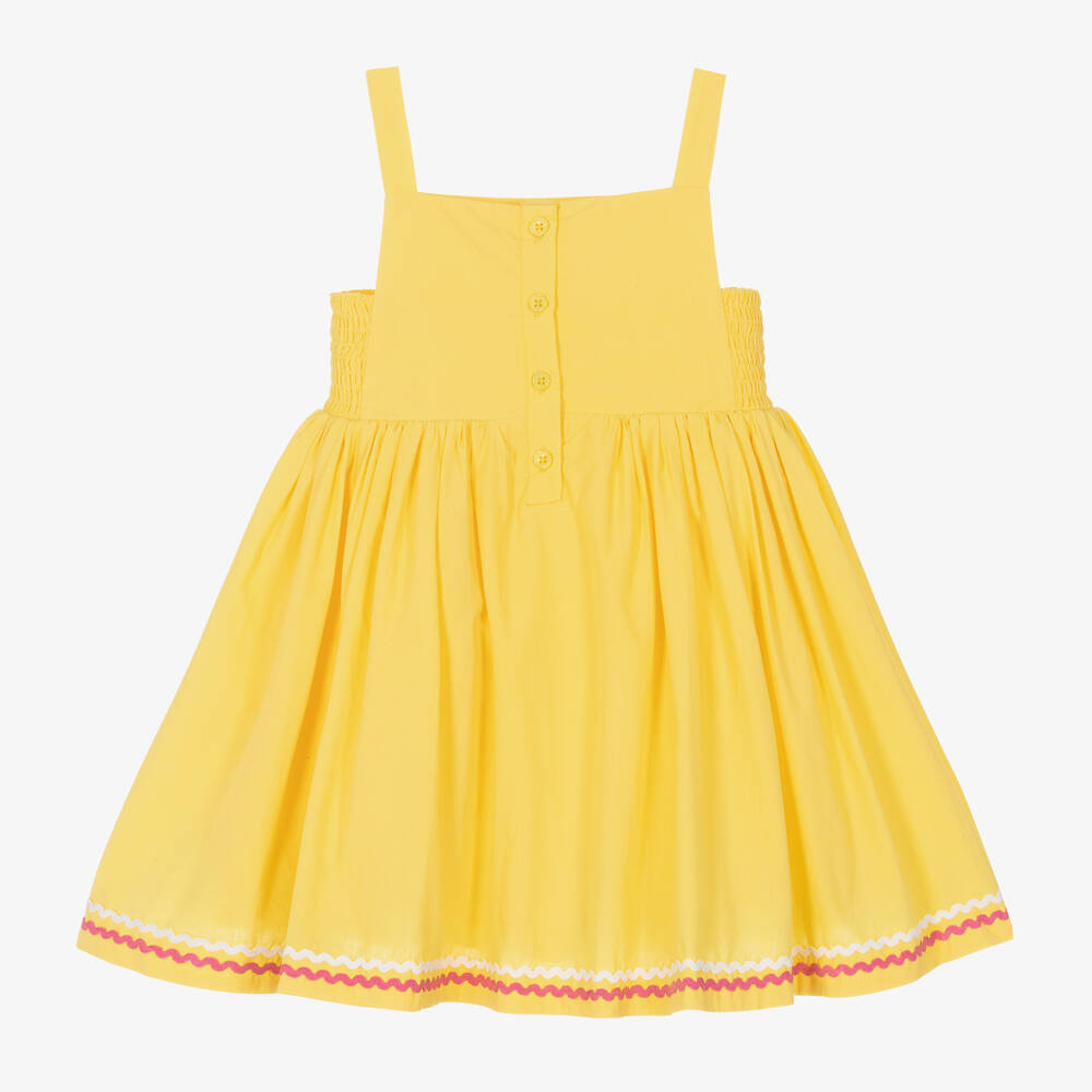 Joyday-Girls Yellow Cotton Sunshine Dress | Childrensalon