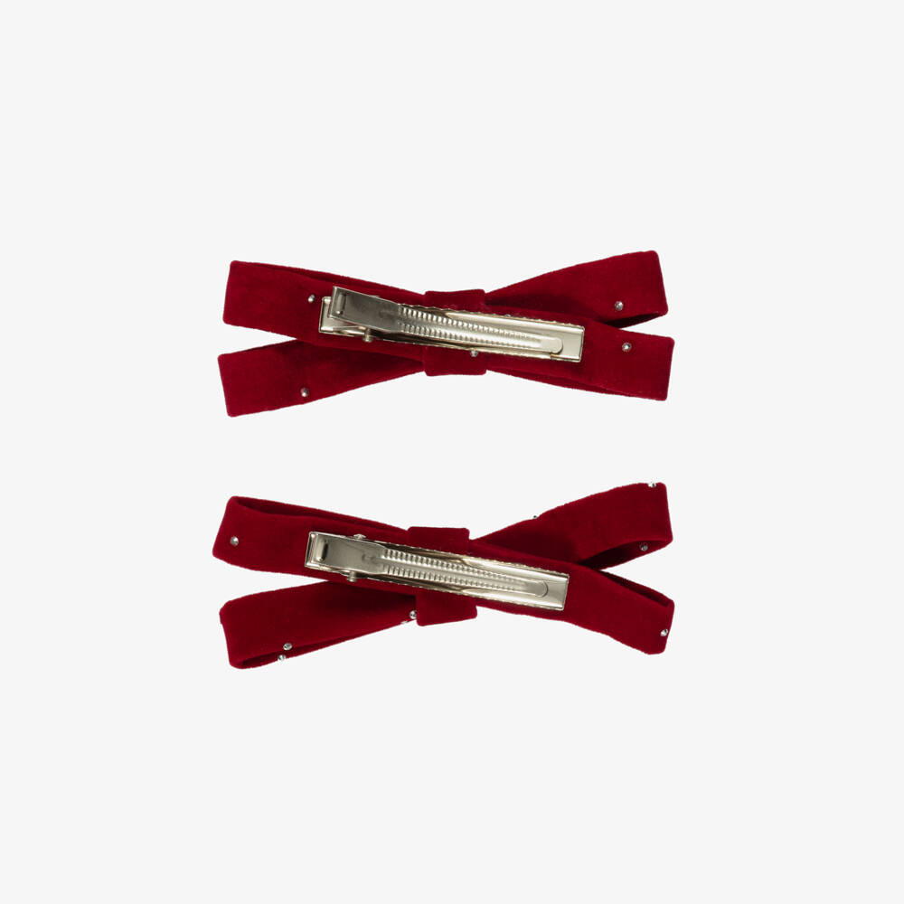 Junona-Girls Burgundy Red Hair Clips (2 pack) | Childrensalon