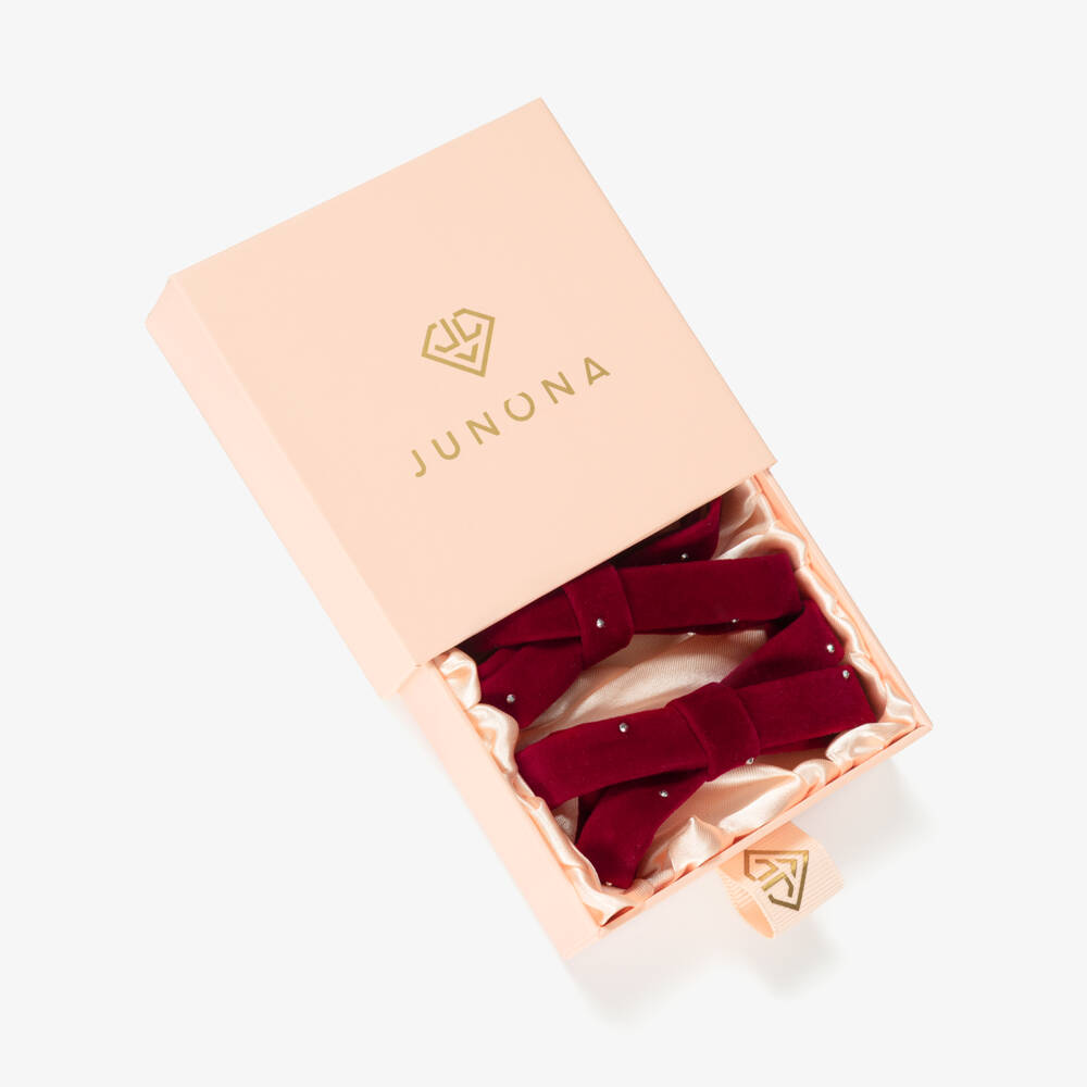 Junona-Girls Burgundy Red Hair Clips (2 pack) | Childrensalon
