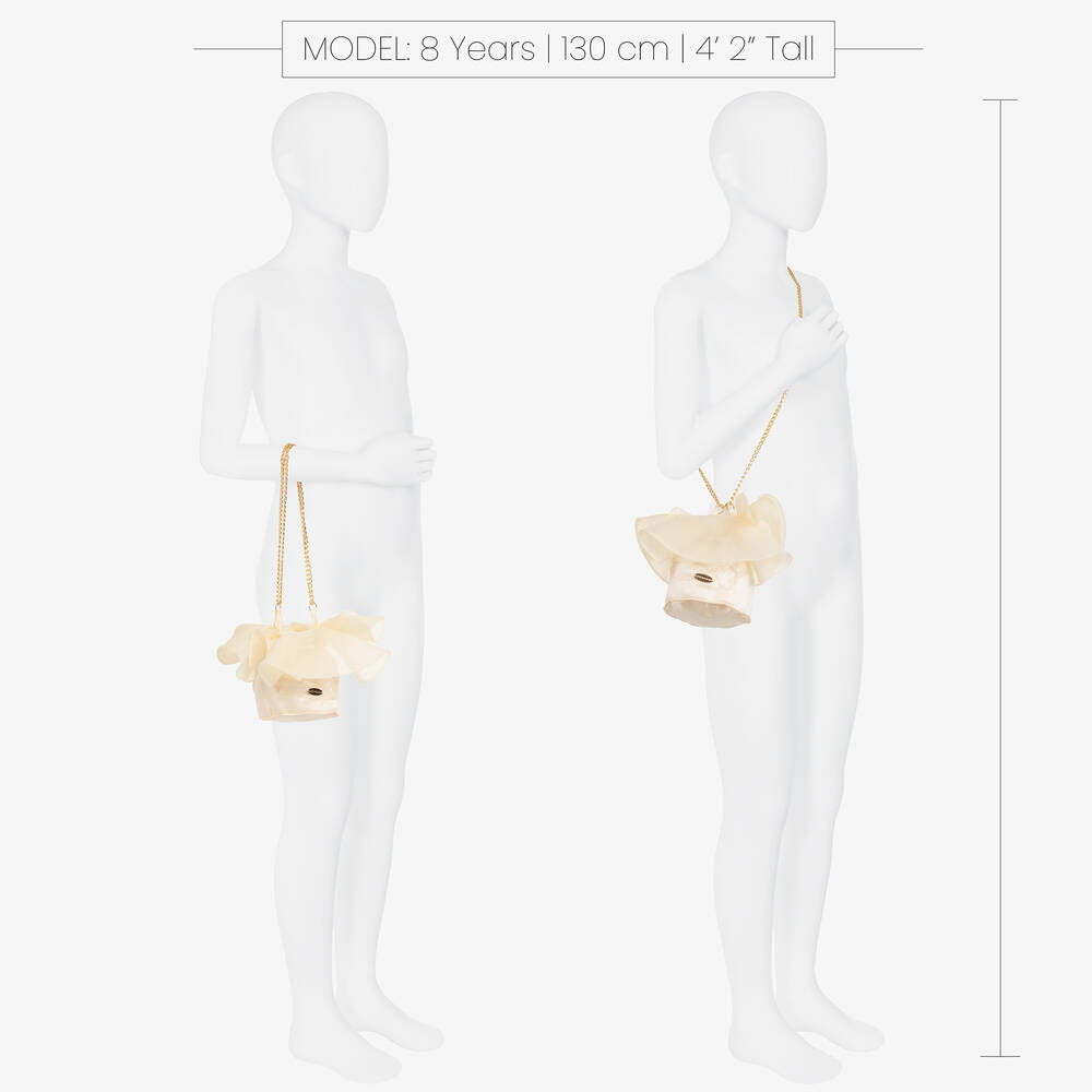 Junona-Girls Ivory Embroidered Tulle Bag (12cm) | Childrensalon