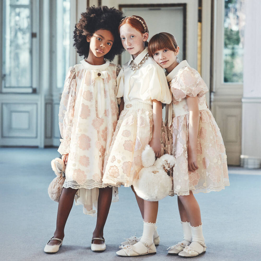 Junona-Girls Ivory Faux Fur Bunny Bag (20cm) | Childrensalon