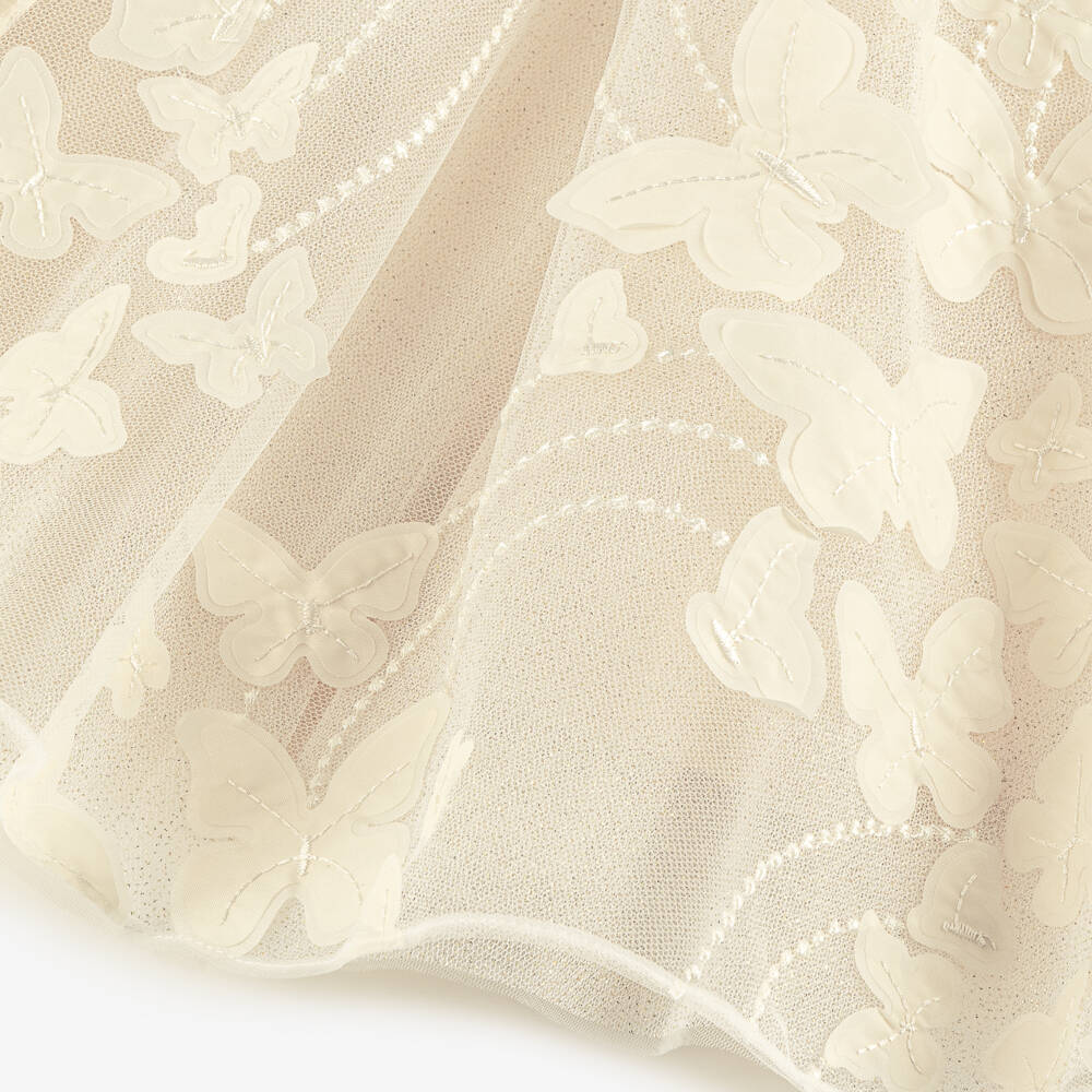 Junona-Girls Ivory Tulle Skirt with Butterfly Appliqués | Childrensalon