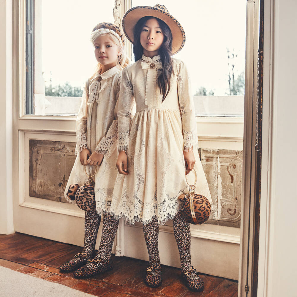 Junona-حقيبة يد بنات فرو صناعي بطبعة فهد  | Childrensalon