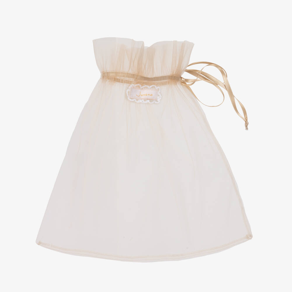 Junona-Girls Pale Pink Organza Bow Hair Clip (40cm) | Childrensalon