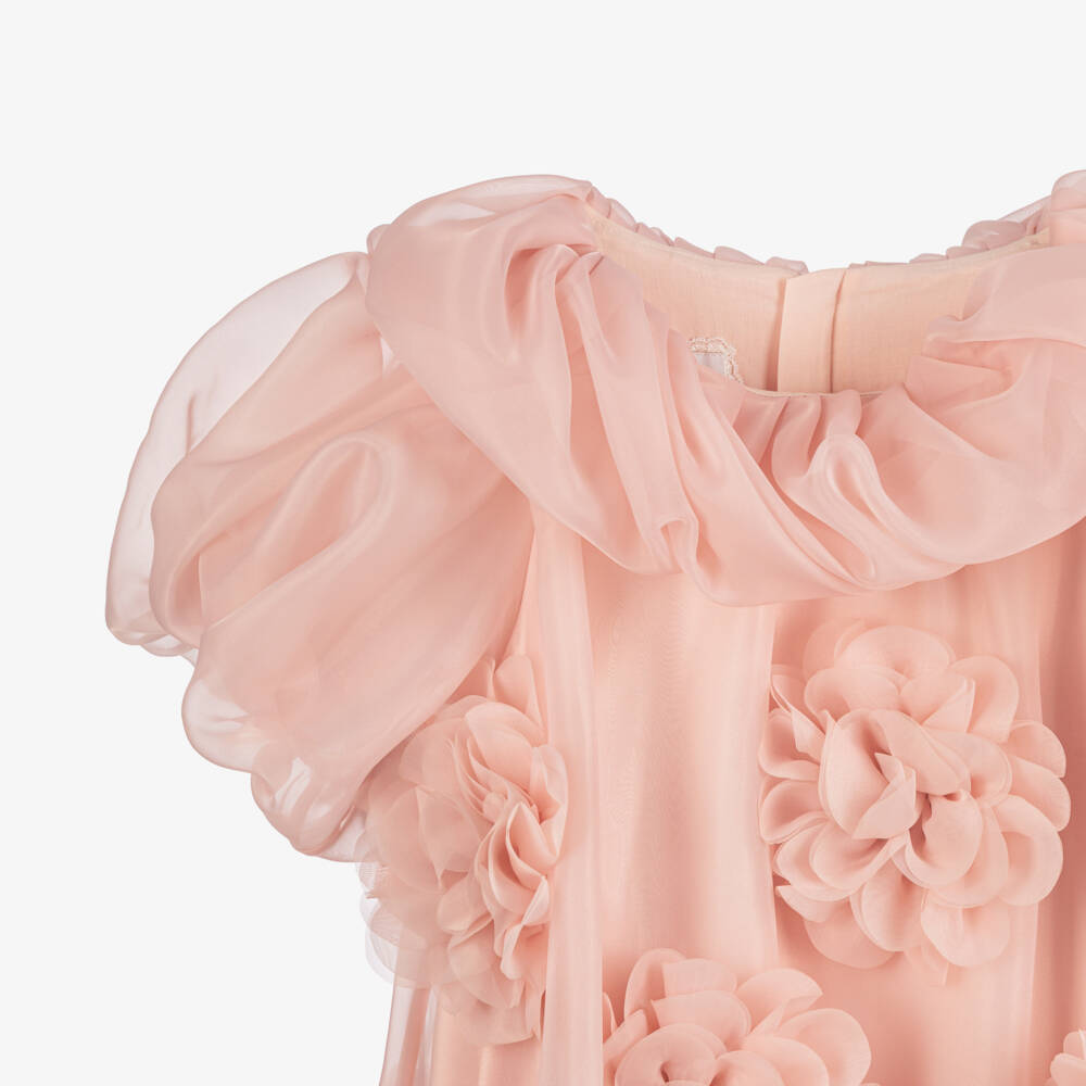 Junona-Платье розовое из органзы для особых случаев для девочек | Childrensalon