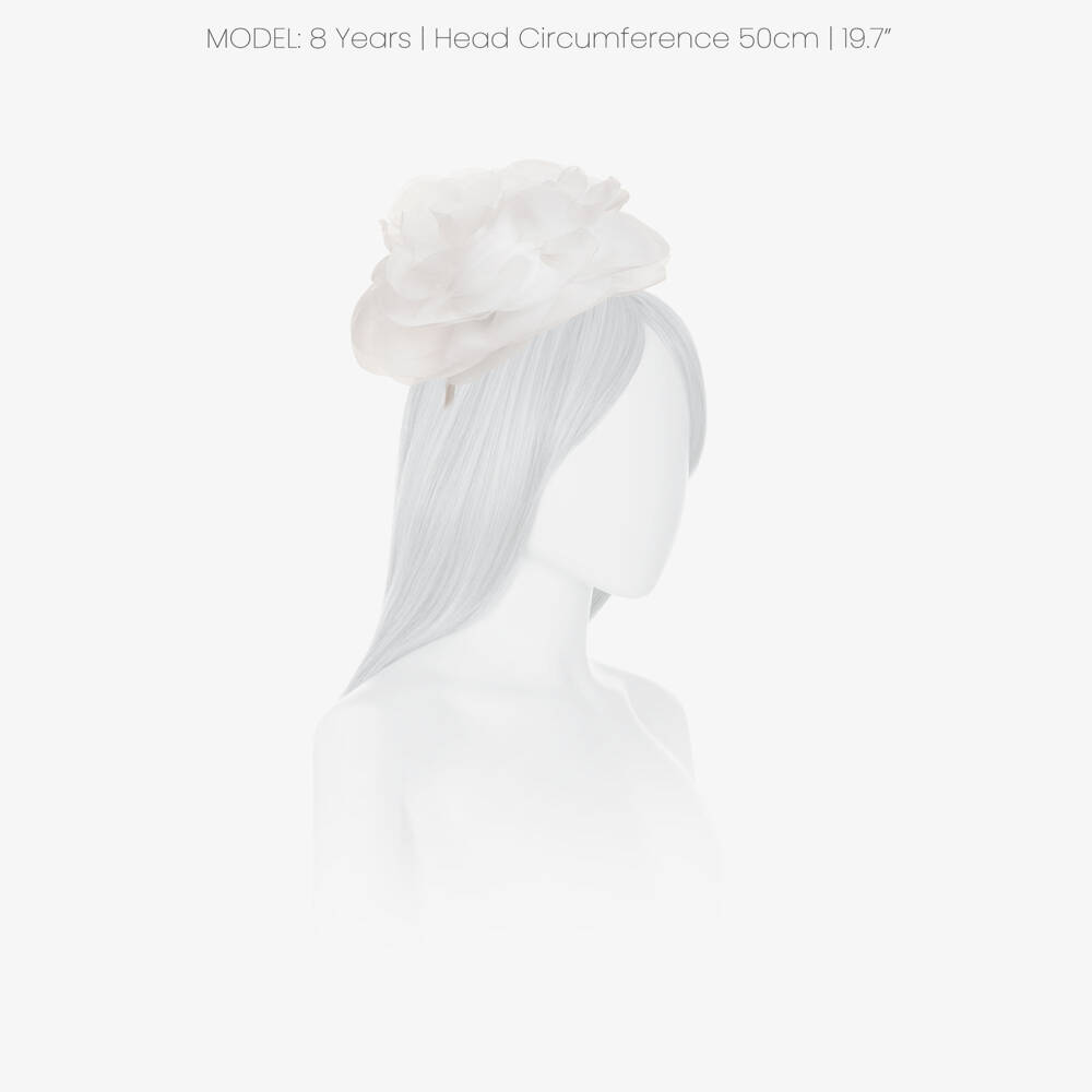 Junona-Girls White Organza Flower Hairband | Childrensalon