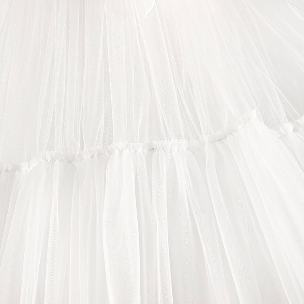Junona-Girls White Tulle Dress with Bolero | Childrensalon