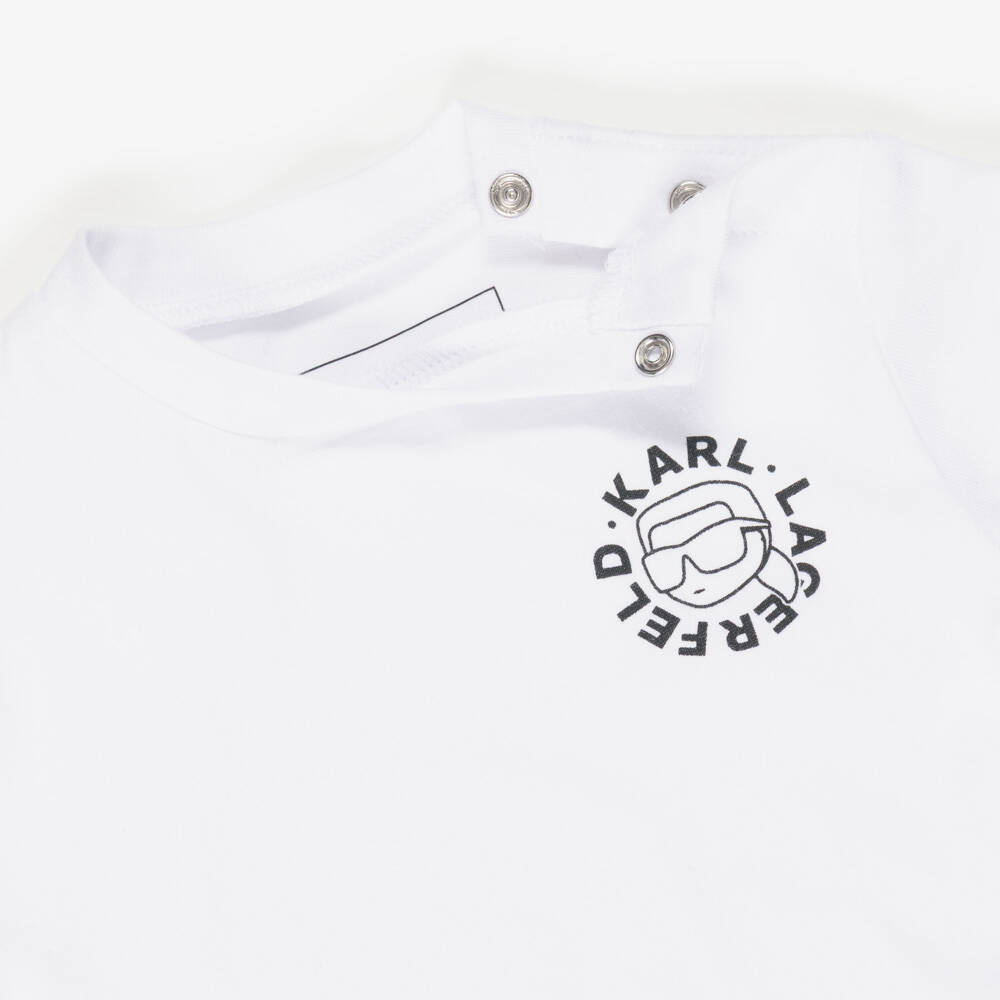 KARL LAGERFELD KIDS-Baby Boys Pale Blue Jersey Karl Ikonik Tracksuit Set | Childrensalon