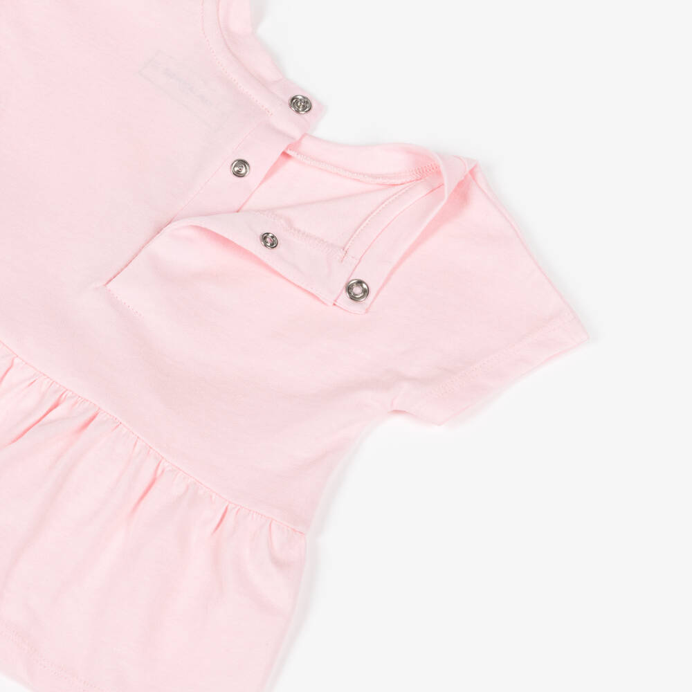 KARL LAGERFELD KIDS-Baby Girls Pink Cotton Top & Leggings Set with Choupette Logo | Childrensalon