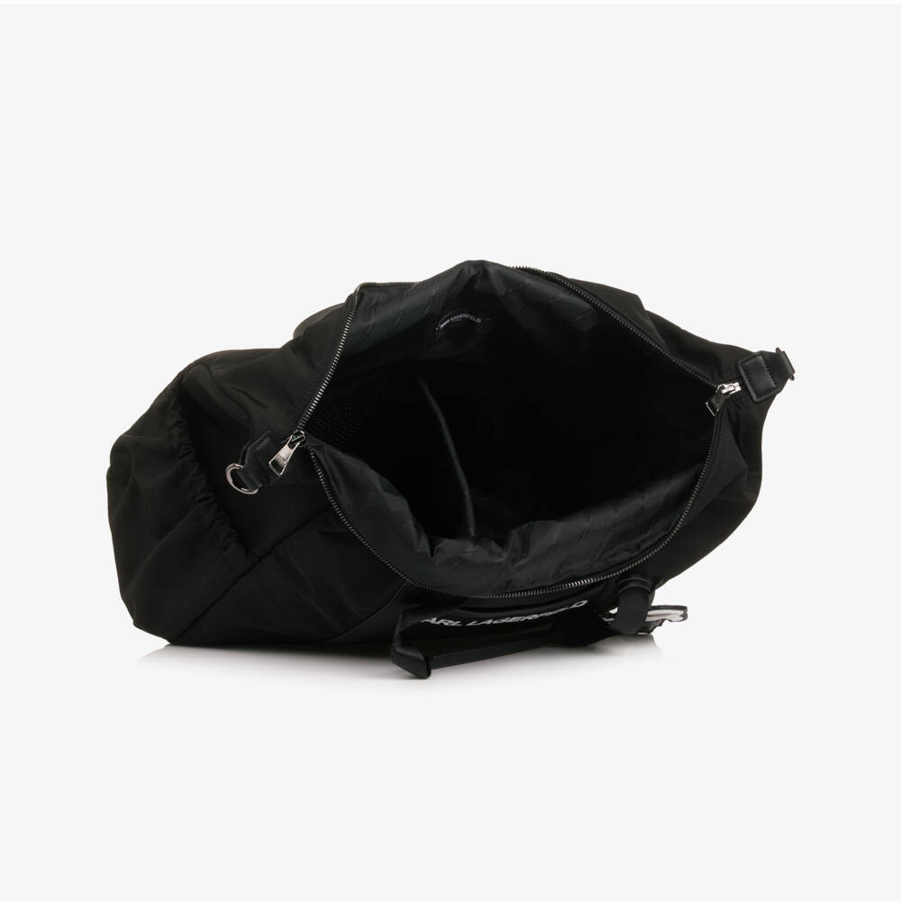 KARL LAGERFELD KIDS-Black Changing Bag with Key Charm (38cm) | Childrensalon