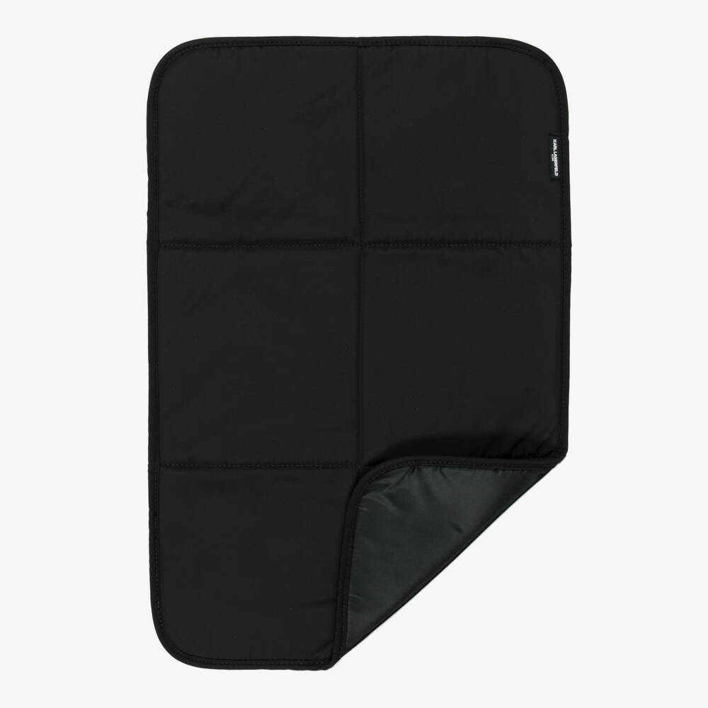 KARL LAGERFELD KIDS-Black Changing Bag with Key Charm (38cm) | Childrensalon