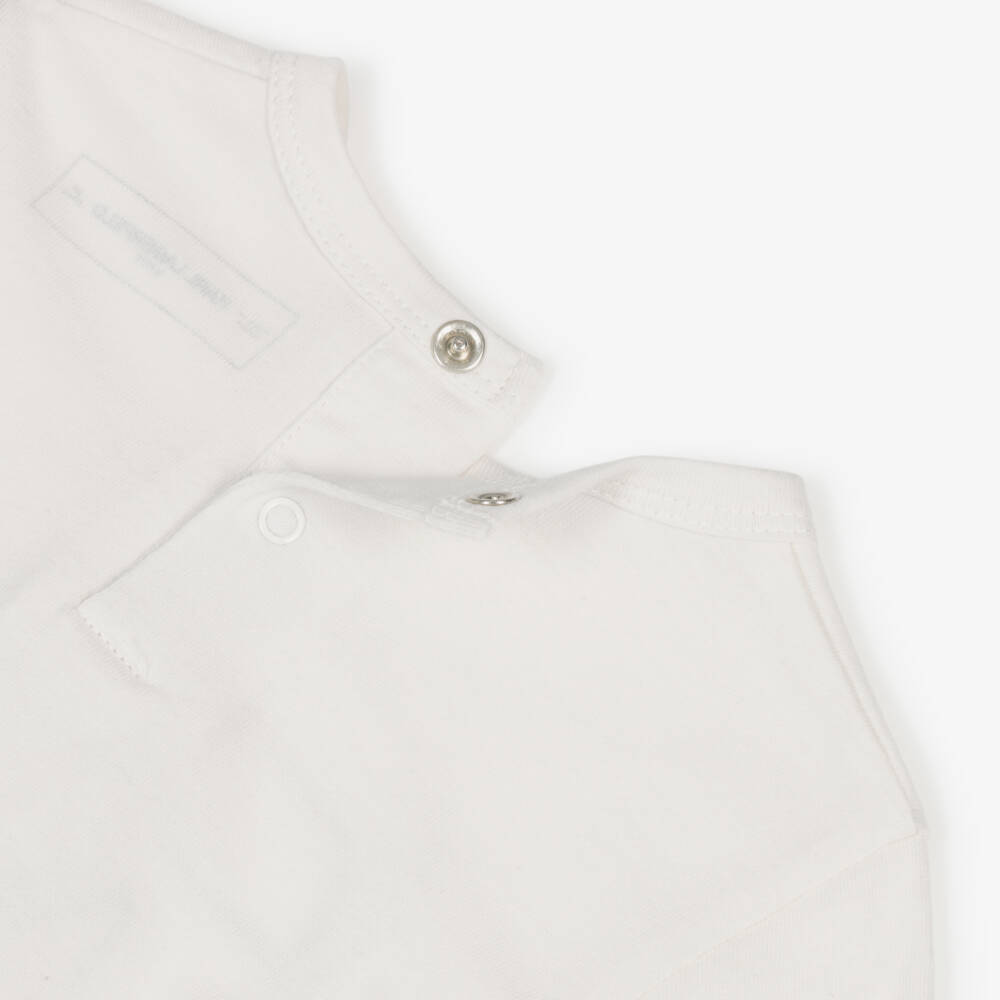 KARL LAGERFELD KIDS-Boys Beige & Black Cotton Tracksuit Set | Childrensalon