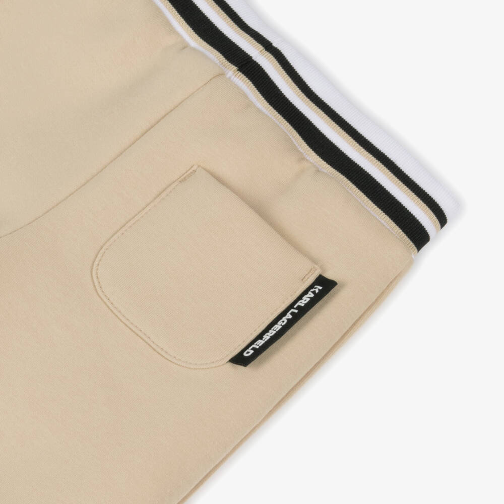 KARL LAGERFELD KIDS-Boys Beige Karl Ikonik Tracksuit  | Childrensalon