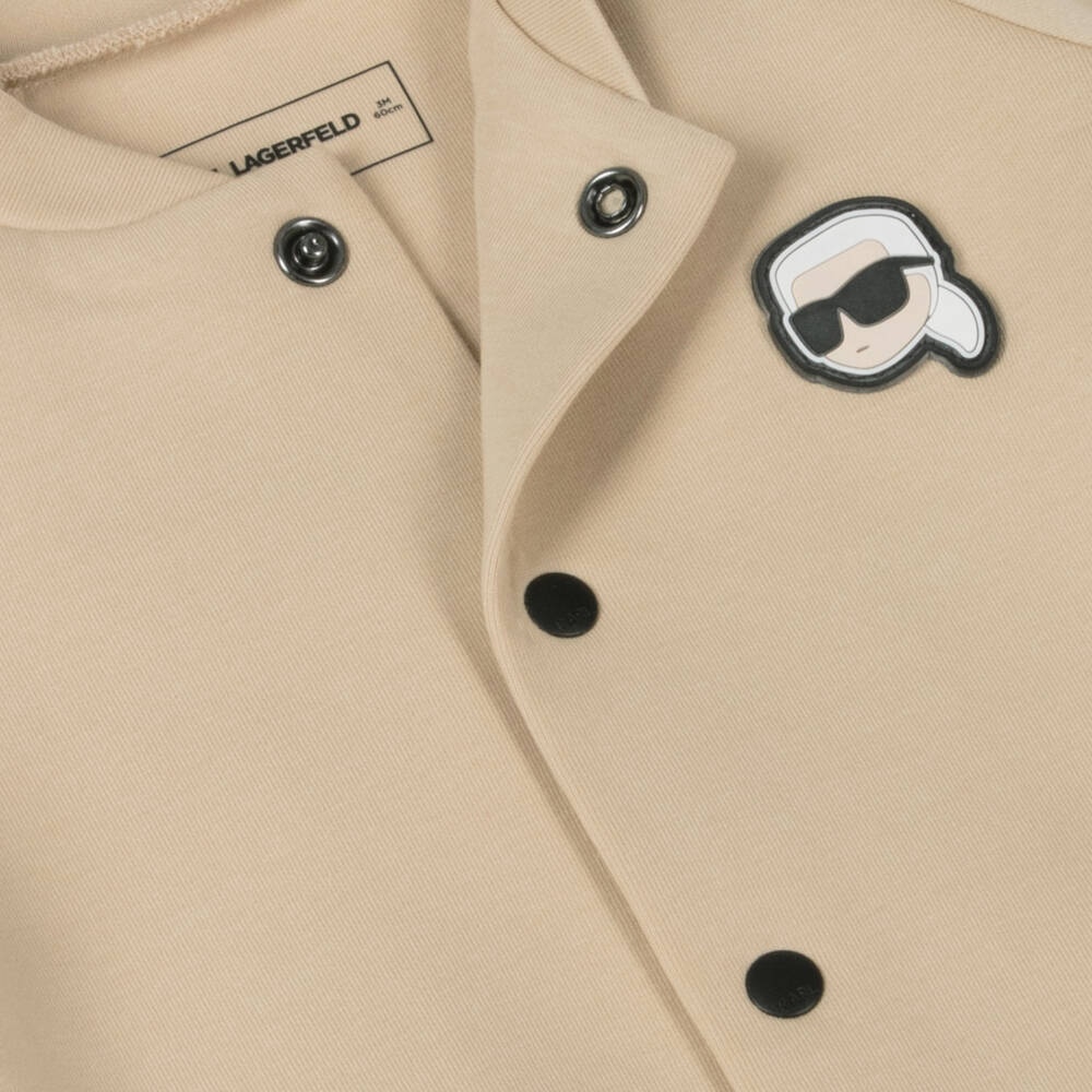 KARL LAGERFELD KIDS-Boys Beige Karl Ikonik Tracksuit  | Childrensalon