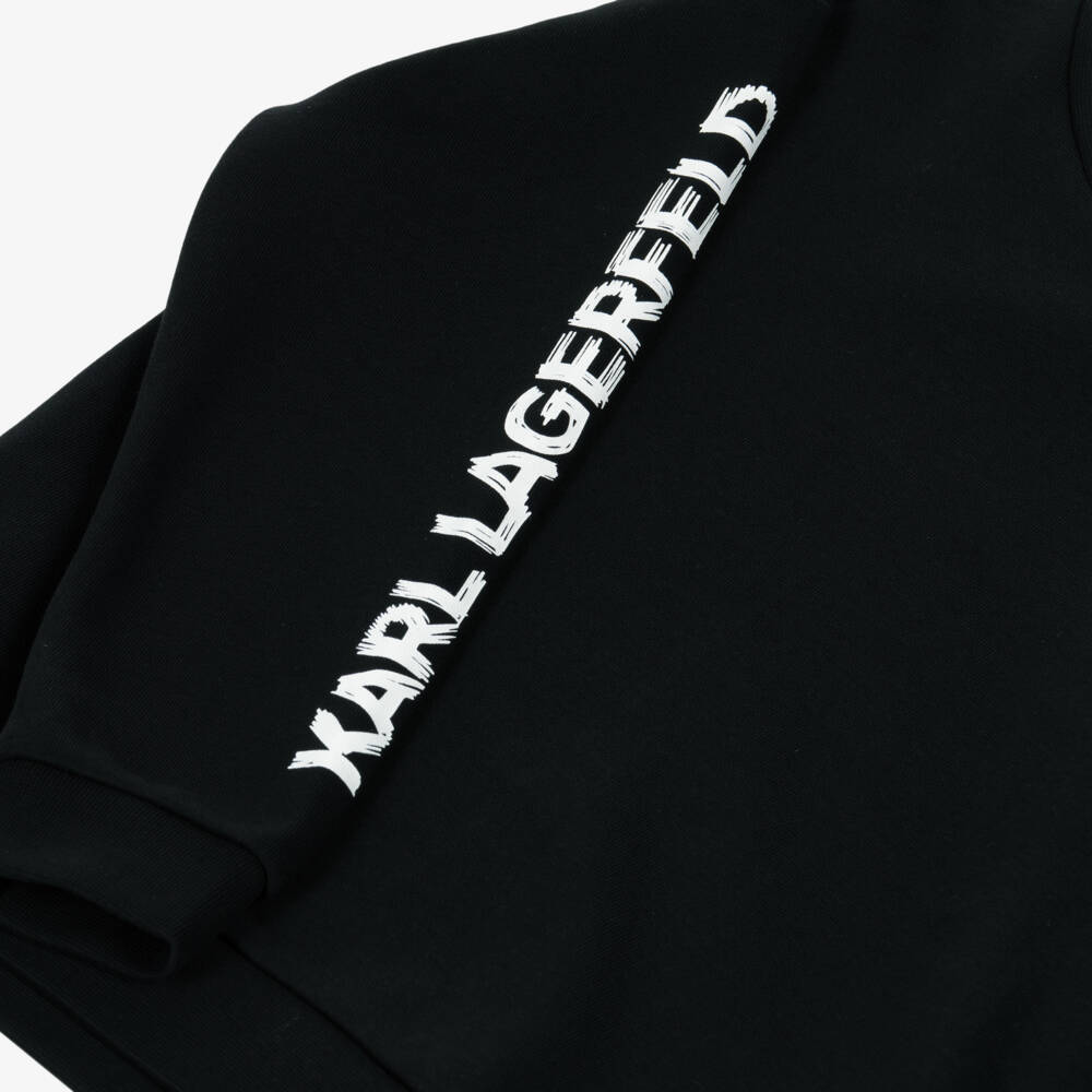 KARL LAGERFELD KIDS-Boys Black Karl New Ikons Logo Sweatshirt | Childrensalon