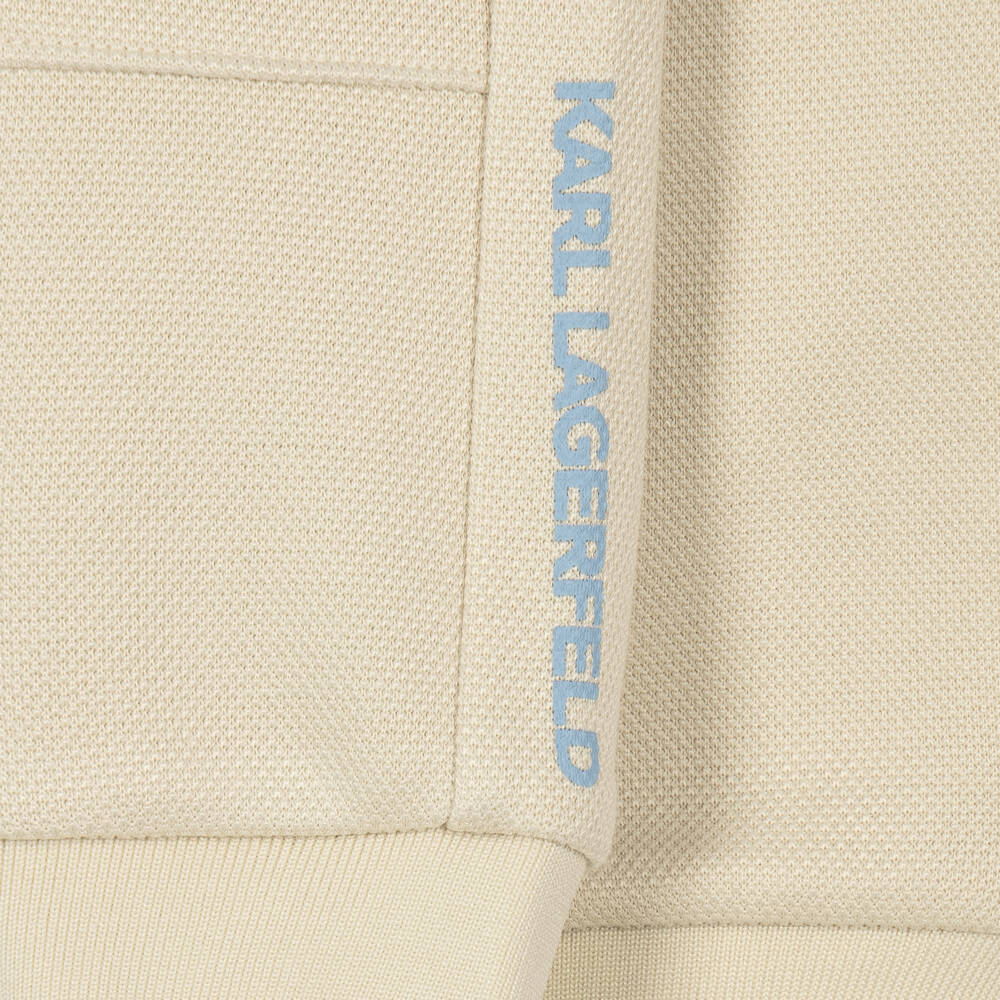 KARL LAGERFELD KIDS-Boys Blue & Beige Tracksuit with Karl Ikonik Print | Childrensalon