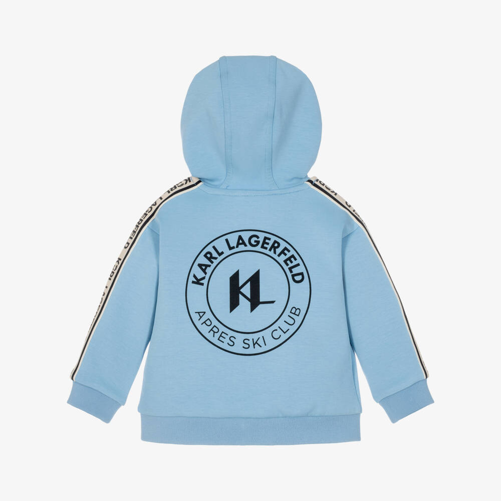 KARL LAGERFELD KIDS-Boys Blue Jersey Ski Club Tracksuit Set | Childrensalon