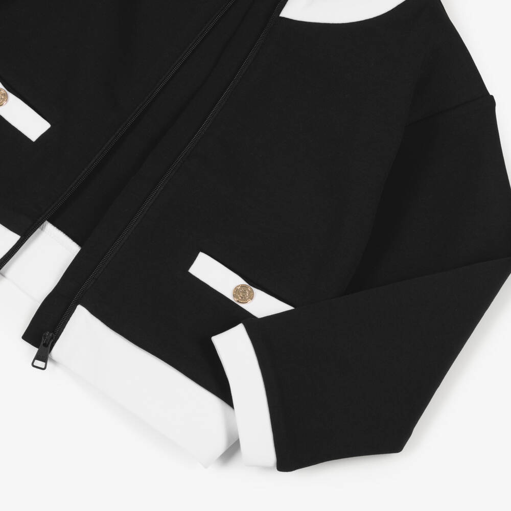 KARL LAGERFELD KIDS-Girls Black & White Choupette Shorts Set | Childrensalon