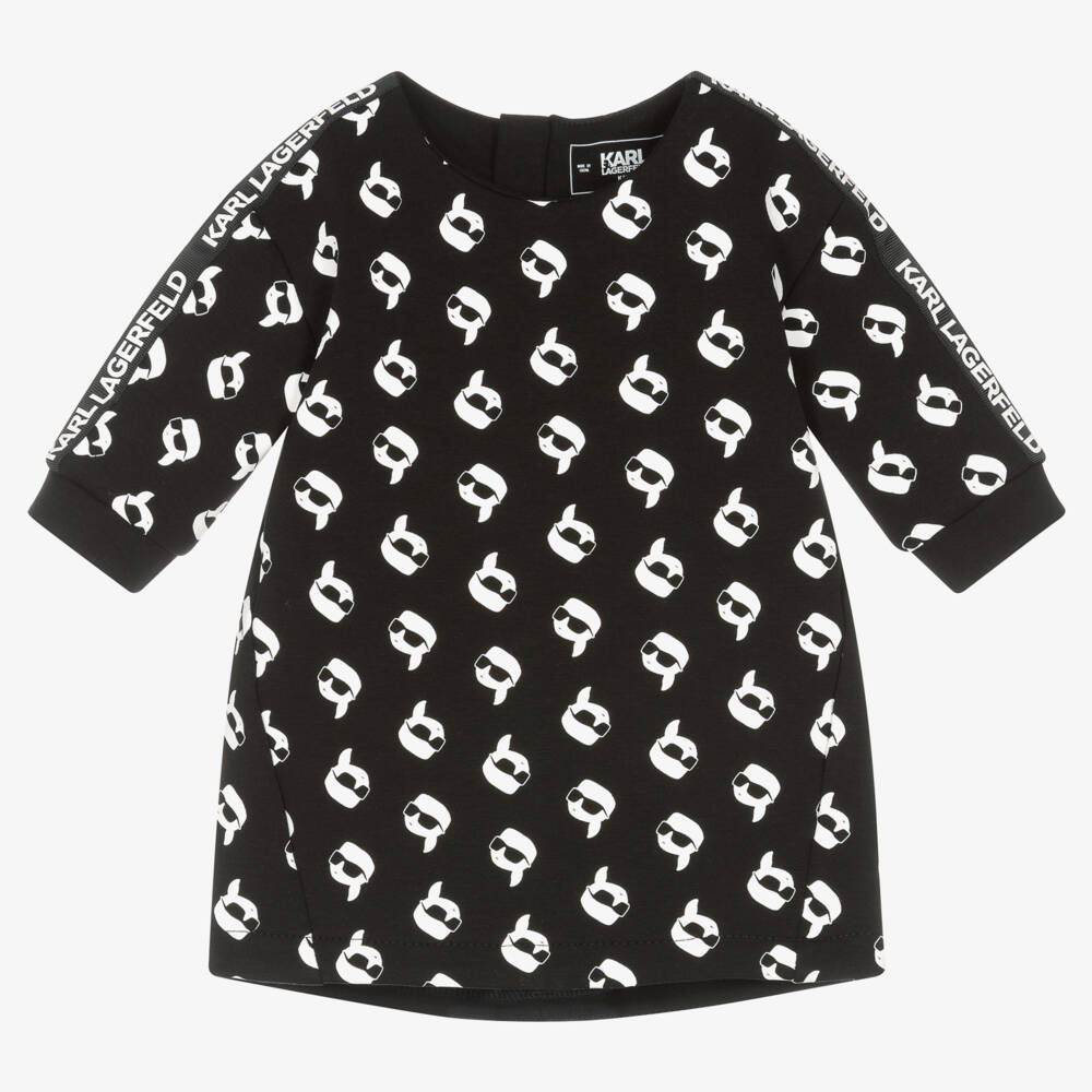 karl lagerfeld dress black and white Karl Lagerfeld Paris Women's Black Abstract Print Faux Wrap Dress NWT main image 0