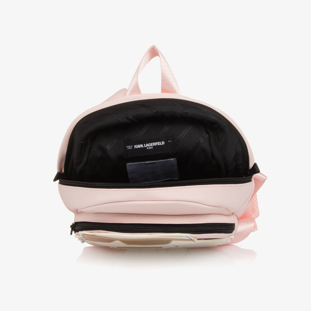 KARL LAGERFELD KIDS-Girls Pale Pink Choupette Backpack (25cm) | Childrensalon