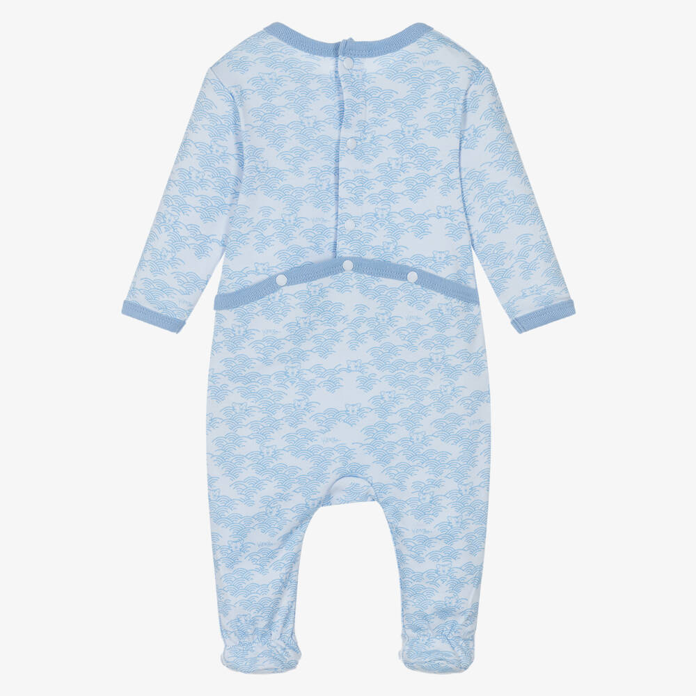 KENZO KIDS-Baby Boys Blue Cotton Babygrow | Childrensalon