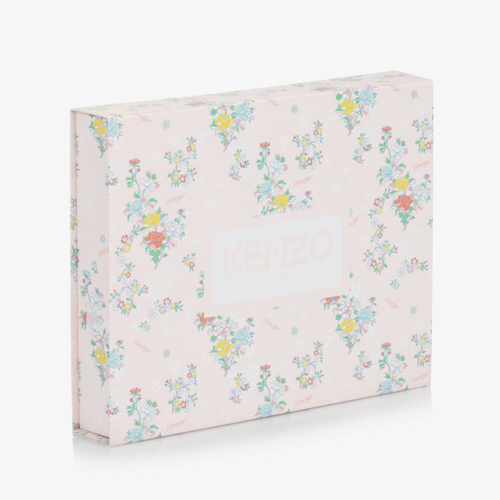KENZO KIDS-Baby Girls Pink Floral Dress Gift Set | Childrensalon