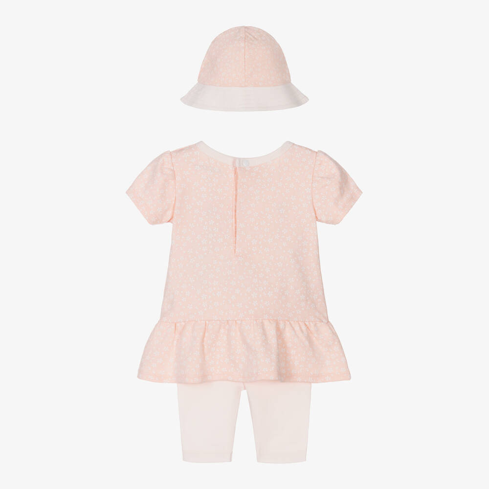 KENZO KIDS-Baby Girls Pink Floral Dress Gift Set | Childrensalon