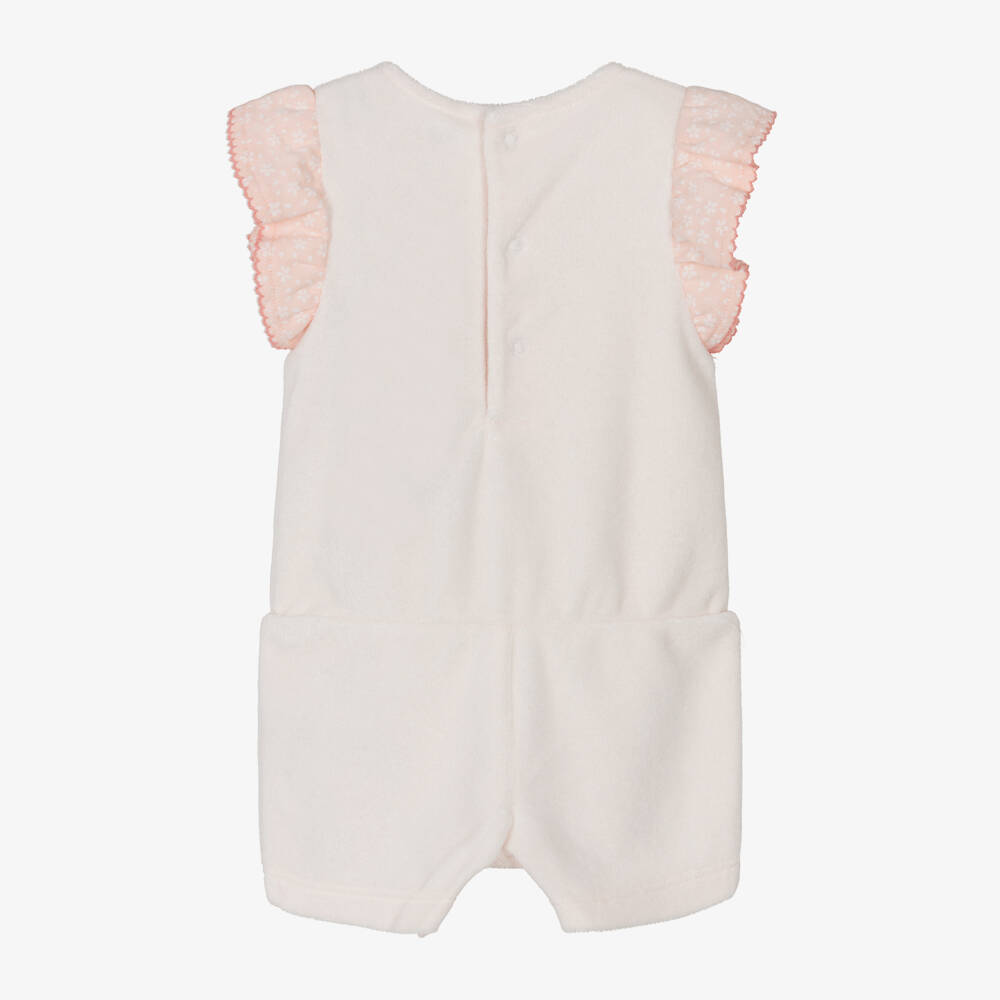 KENZO KIDS-Baby Girls Pink Towelling Playsuit | Childrensalon