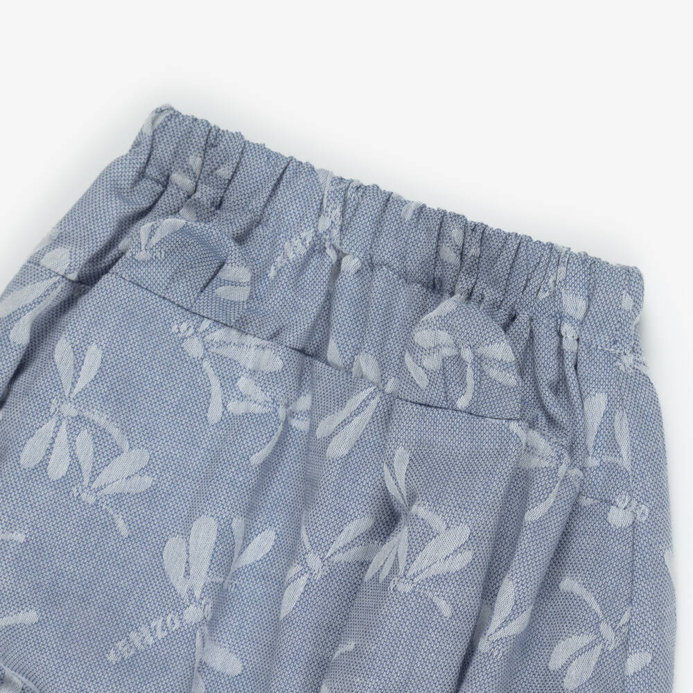 KENZO KIDS-Baby Girls White & Blue Dragonfly Print Shorts Set | Childrensalon