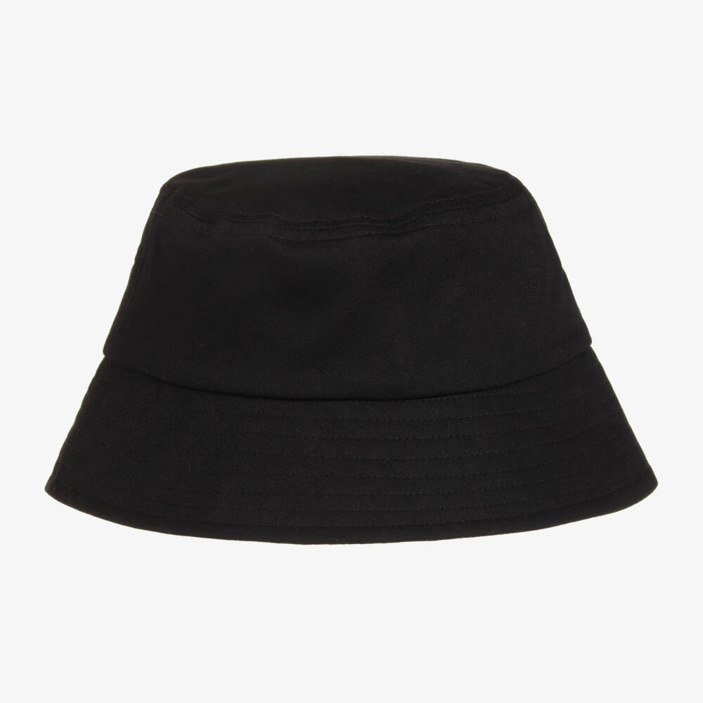 KENZO KIDS-Black Cotton Lucky Tiger Bucket Hat | Childrensalon