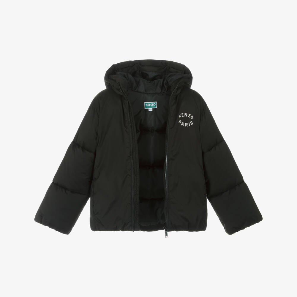 KENZO KIDS-Black Padded Lucky Tiger Jacket | Childrensalon