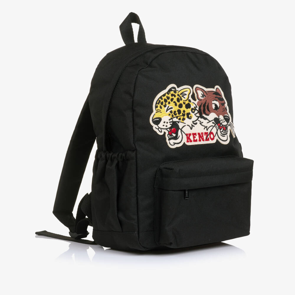 KENZO KIDS-Black Tiger & Friend Backpack (38cm) | Childrensalon