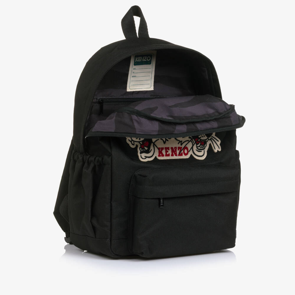 KENZO KIDS-Black Tiger & Friend Backpack (38cm) | Childrensalon