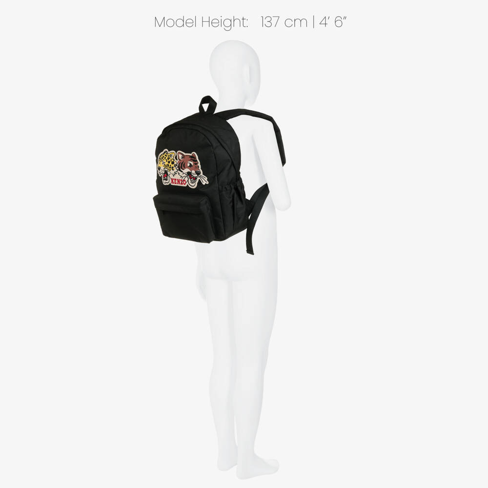 KENZO KIDS-Black Tiger & Friend Backpack (38cm) | Childrensalon