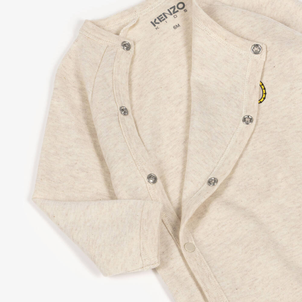 KENZO KIDS-Boys Blue & Beige Cotton Jersey Babygrows (2 Pack) | Childrensalon