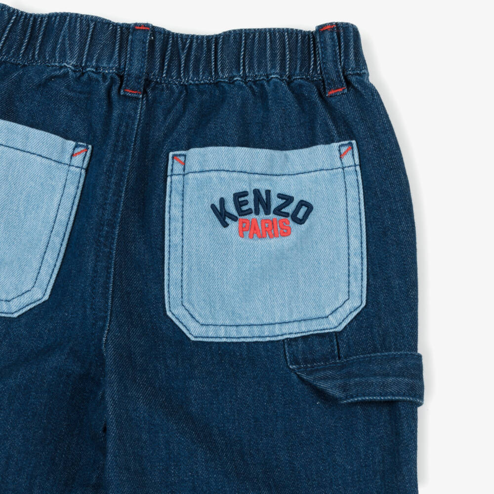 KENZO KIDS-Boys Blue Denim Jeans | Childrensalon