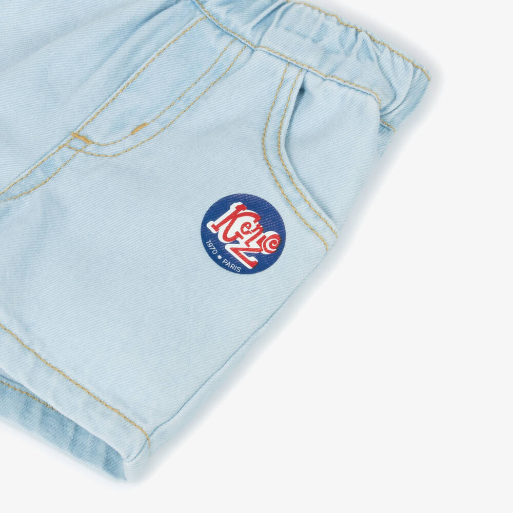 KENZO KIDS-Boys Blue Denim Shorts | Childrensalon