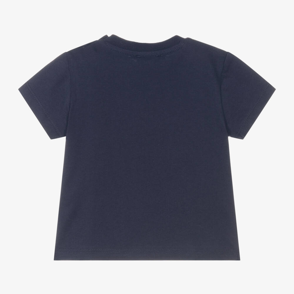 KENZO KIDS-Boys Blue Origami Logo T-Shirt | Childrensalon