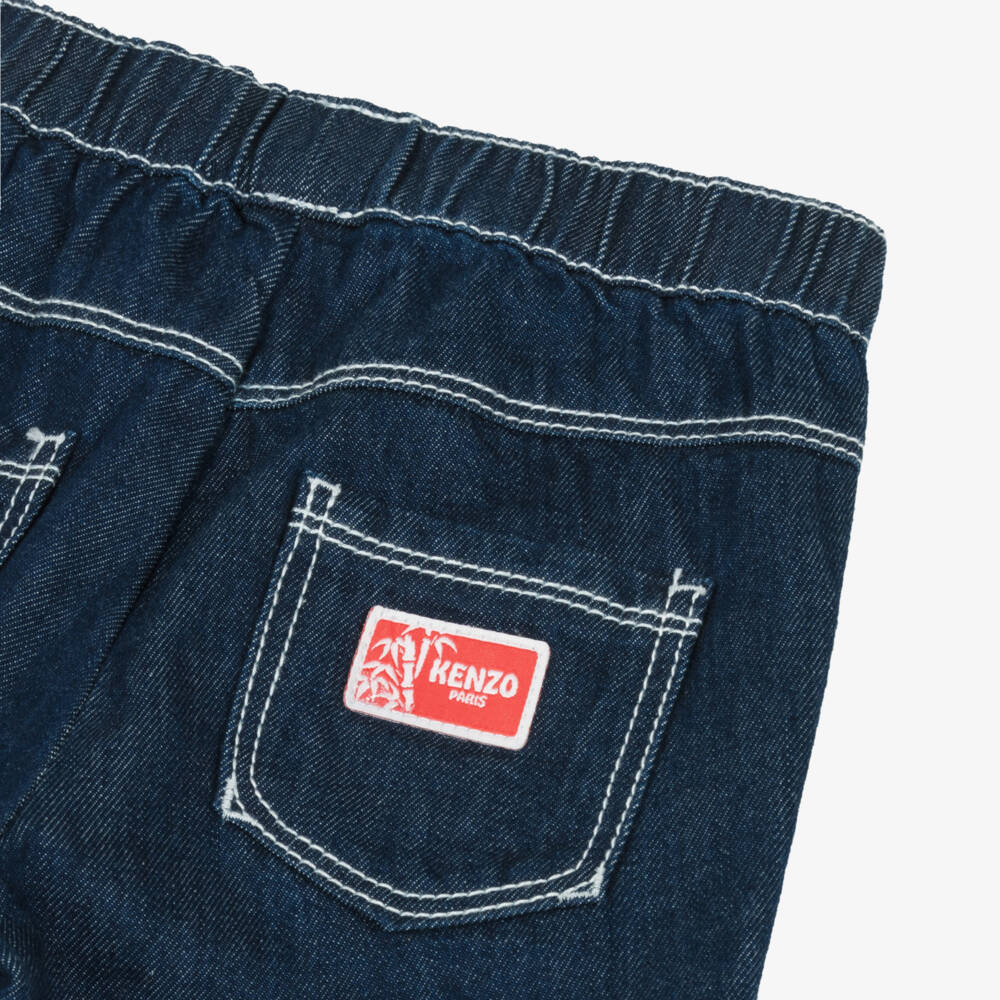 KENZO KIDS-جينز دنيم بخصر مطاطي لون كحلي للأولاد | Childrensalon