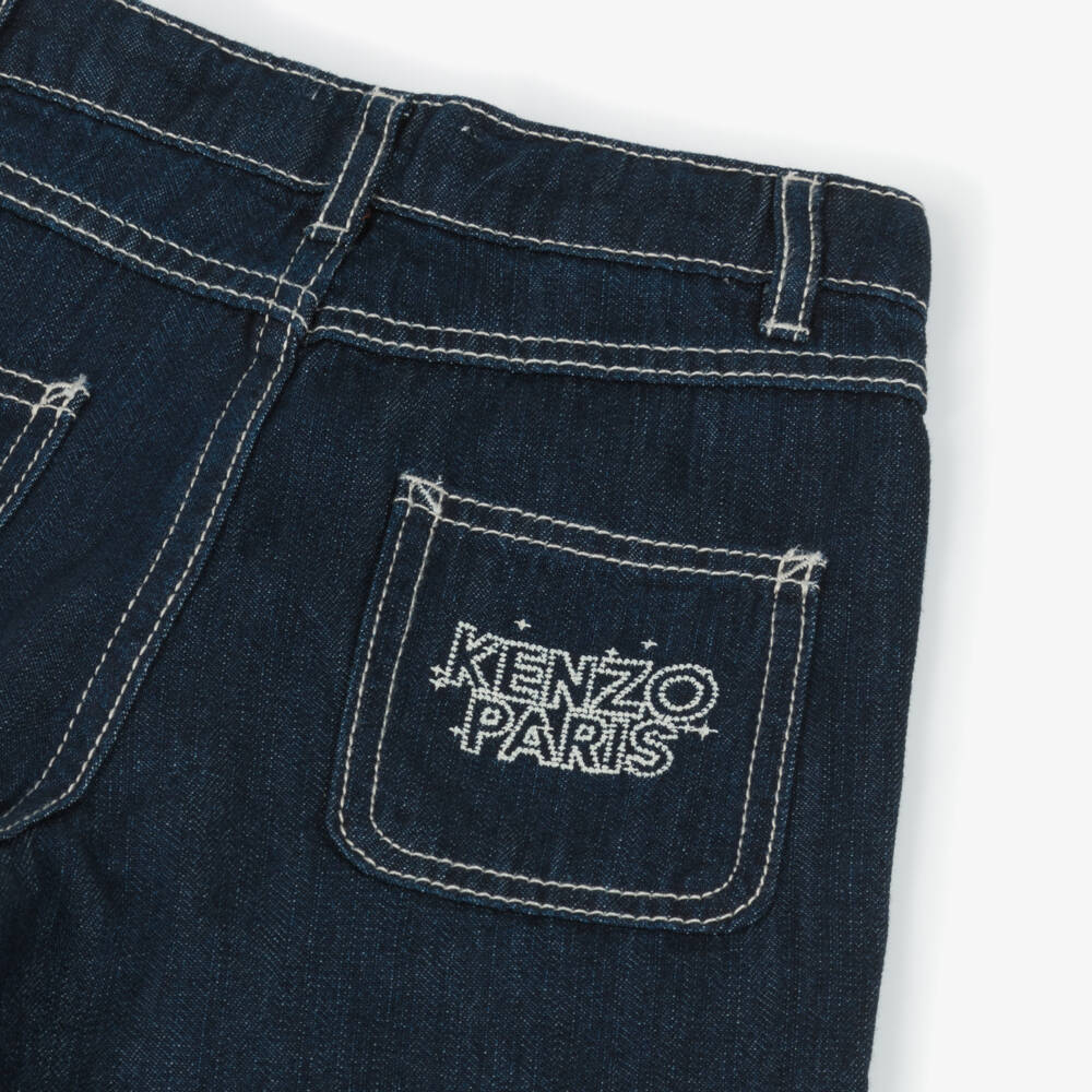 KENZO KIDS-Boys Dark Blue Denim Jeans | Childrensalon