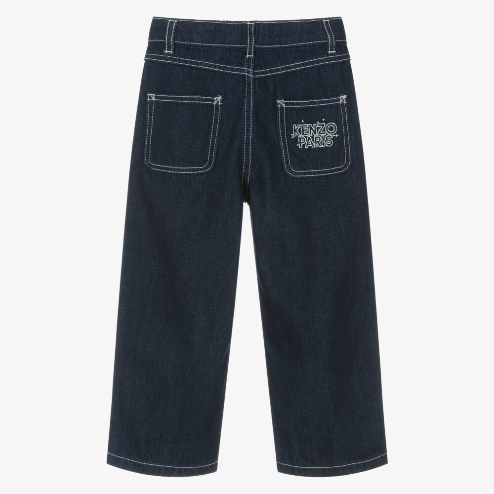 KENZO KIDS-Boys Dark Blue Denim Jeans | Childrensalon