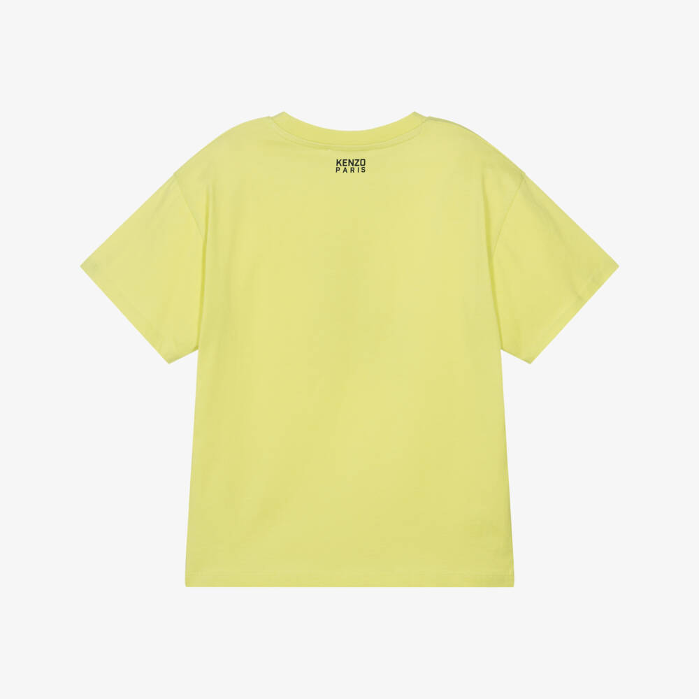 KENZO KIDS-Boys Lime Green 1970 Logo Cotton T-Shirt | Childrensalon