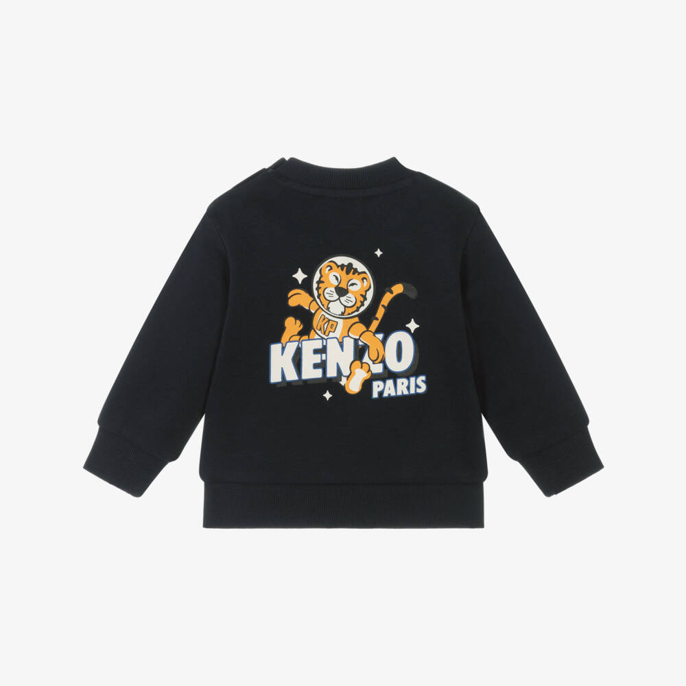 KENZO KIDS-Boys Navy Blue Cosmic Fun Cotton Sweatshirt | Childrensalon