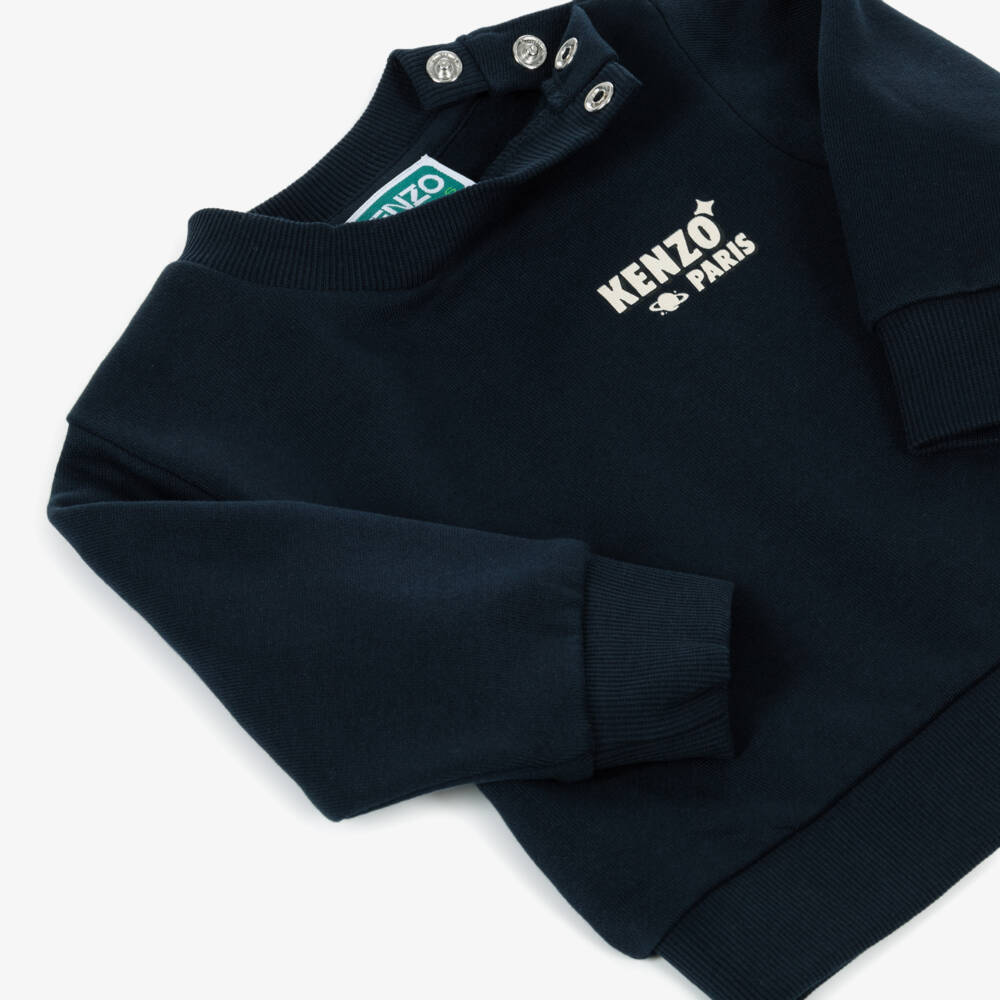 KENZO KIDS-Boys Navy Blue Cosmic Fun Cotton Sweatshirt | Childrensalon