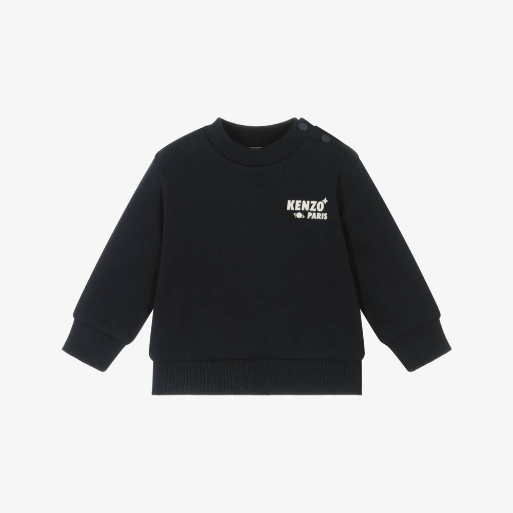 KENZO KIDS-Boys Navy Blue Cosmic Fun Cotton Sweatshirt | Childrensalon