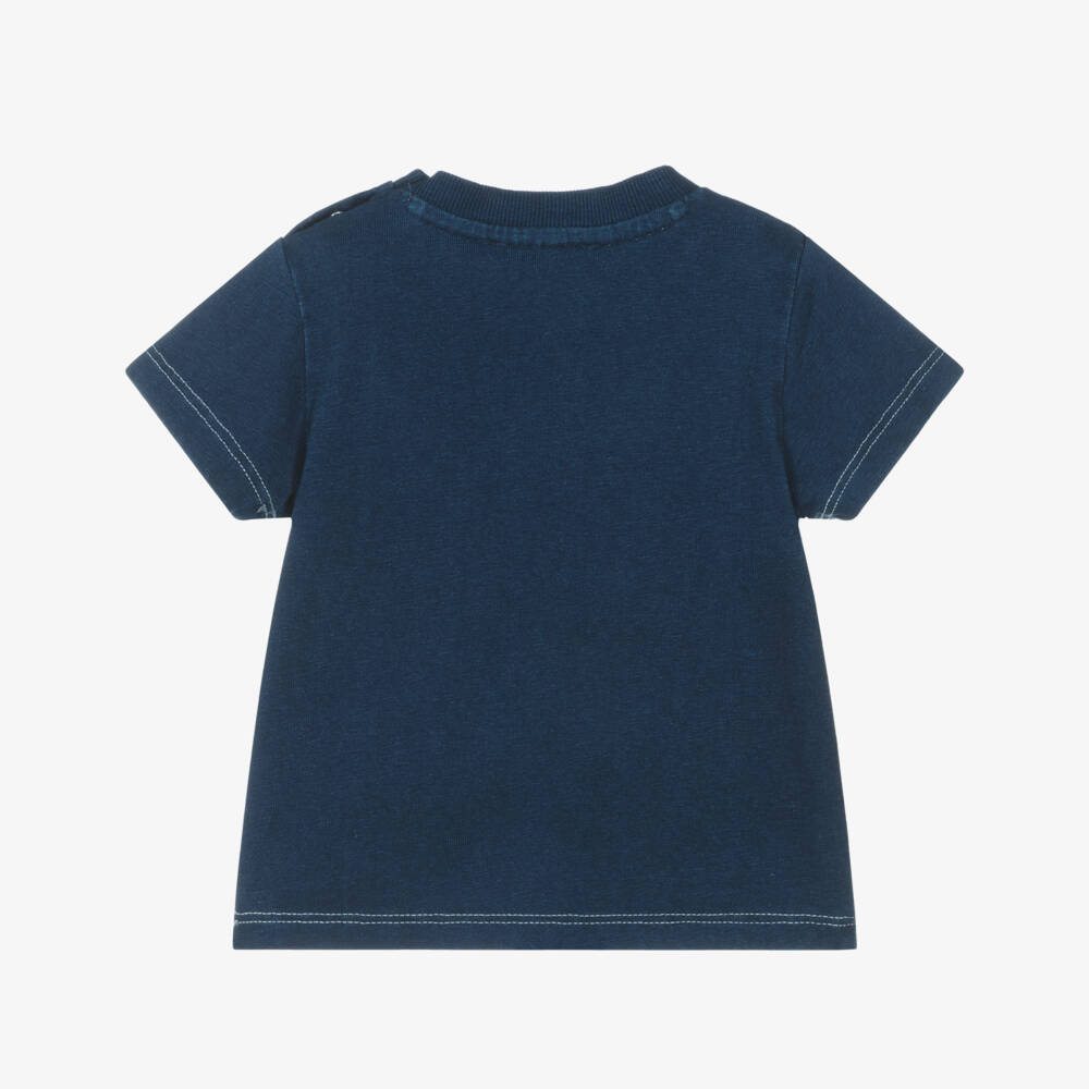 KENZO KIDS-Boys Navy Blue Cotton Paris Logo T-Shirt | Childrensalon
