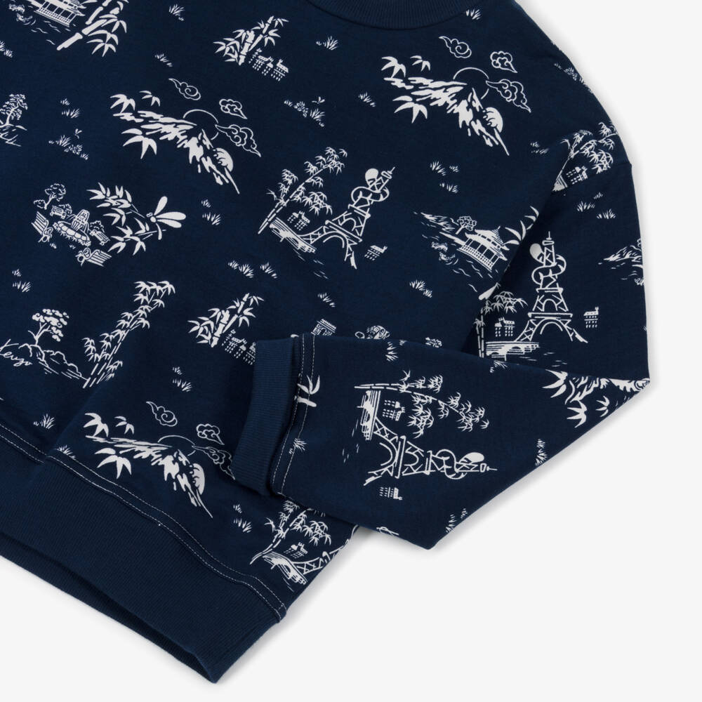 KENZO KIDS-Boys Navy Blue Garden Sweatshirt  | Childrensalon